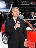 Audi-Vorstand Rupert Stadler kündigt für 2010 insgesamt acht neue Modelle an. Foto: unitedpicture/auto-reporter.net